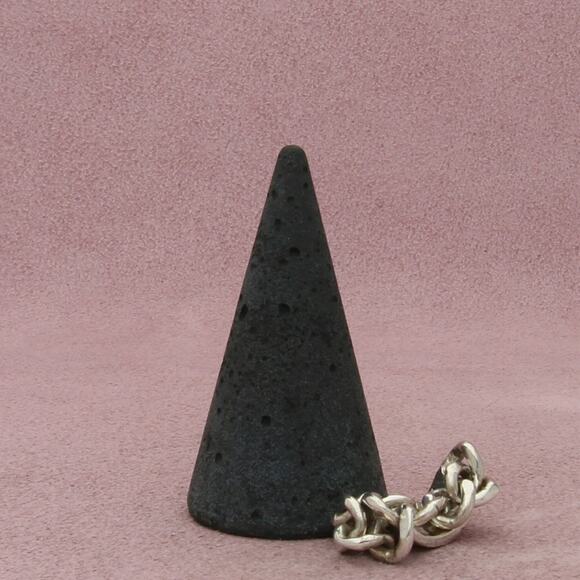 sterling silver vintage curb chain engravable signet ring size 6 - Picture 2 of 3